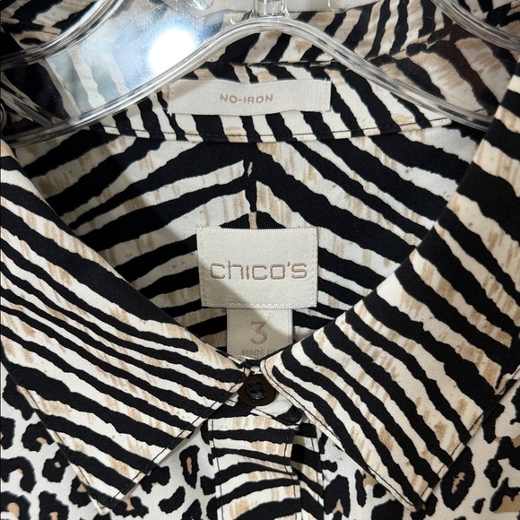 Lot of 2 Chico's No-Iron Animal Print Tops Size 16/XL/Chico’s 3 - Picture 8 of 11